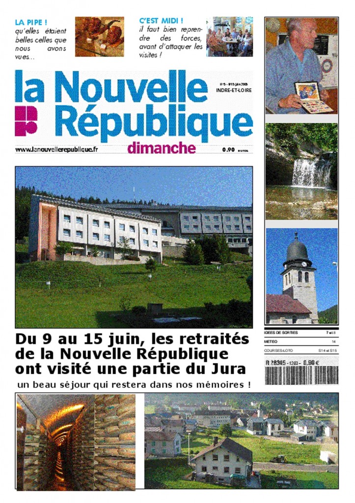 Amicale des retraités de la Nouvelle République en voyage en Jura